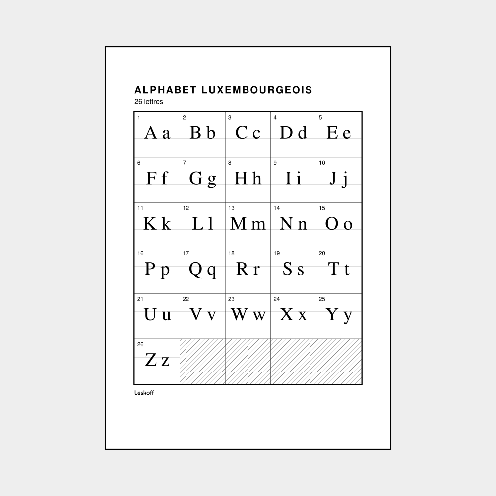 Leskoff Luxembourgish Alphabet image 1 of 2