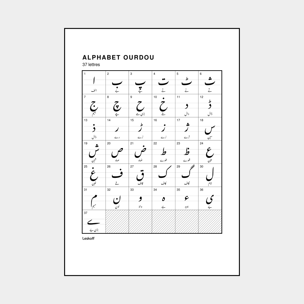 Leskoff Urdu Alphabet image 1 of 2