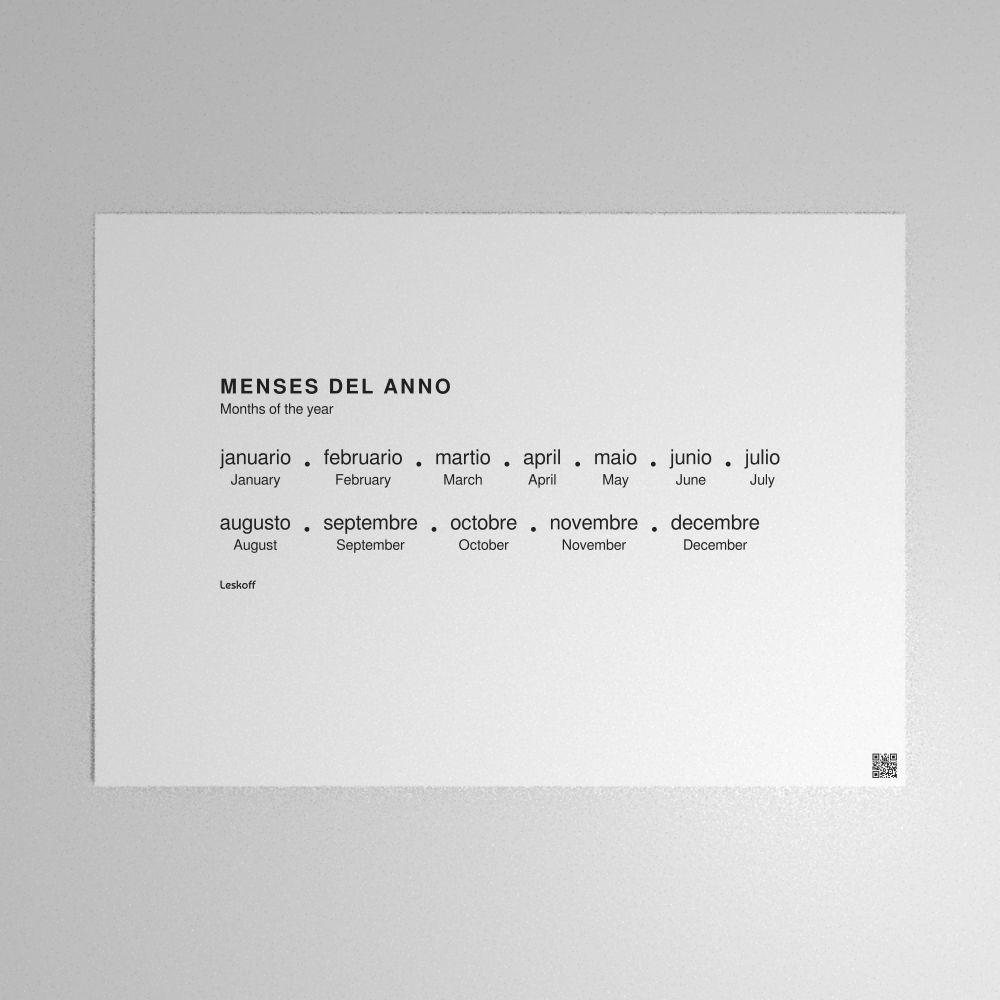 Leskoff Months of the Year Poster image 1 of 2