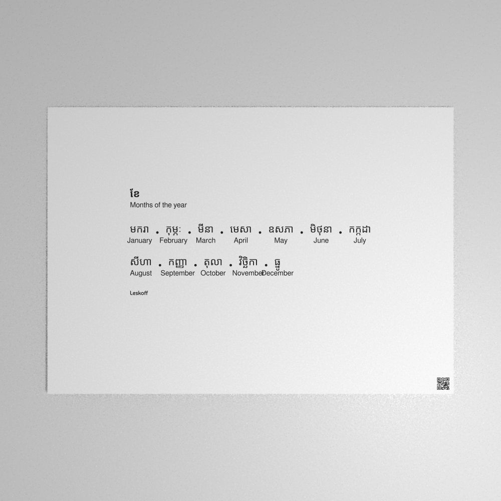 Leskoff Months of the Year Poster image 1 of 2