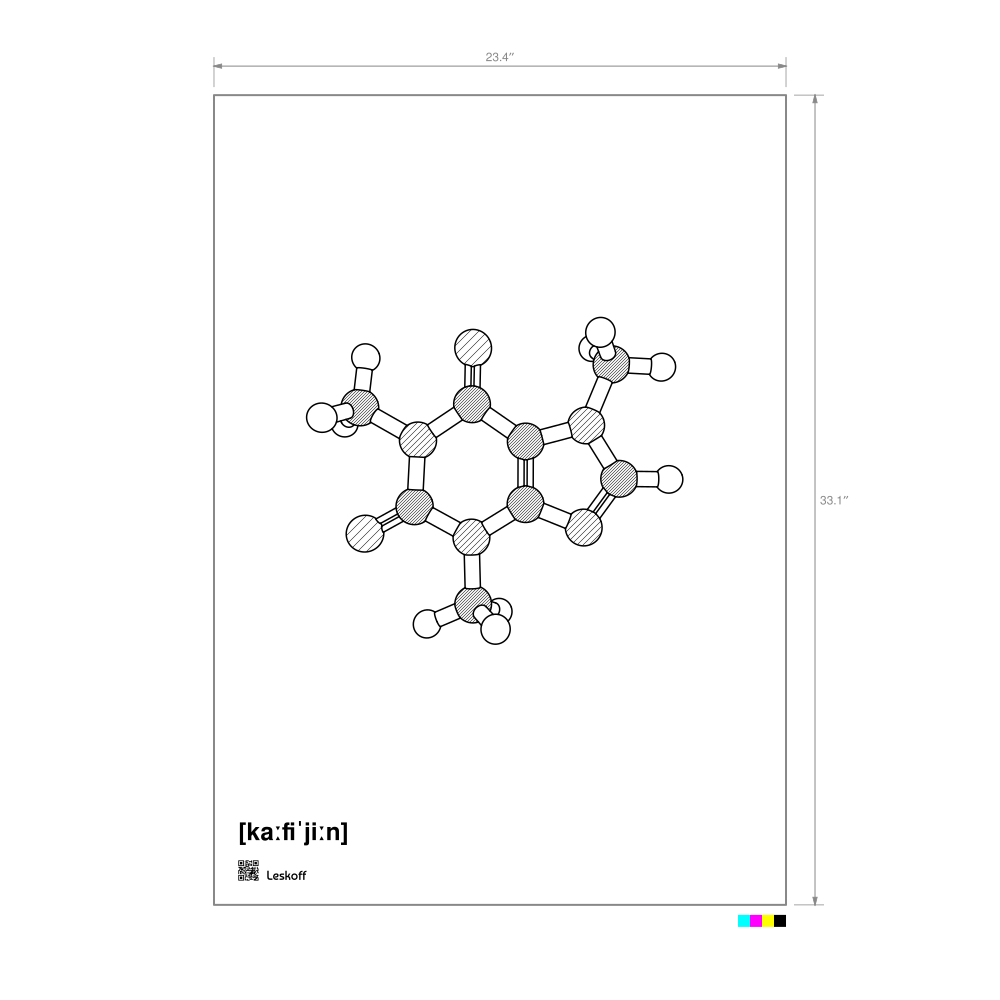 Leskoff Caffeine Molecule Poster image 1 of 1