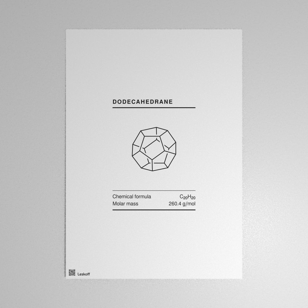 Leskoff Dodecahedrane Molecule Poster image 1 of 1