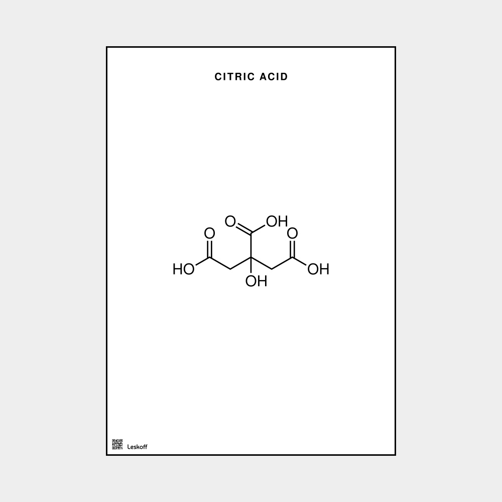 Leskoff Citric Acid Molecule Poster image 1 of 1