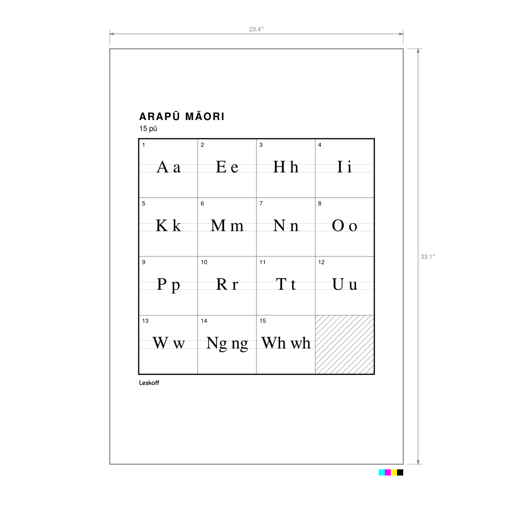 Leskoff Māori Alphabet Poster image 1 of 2