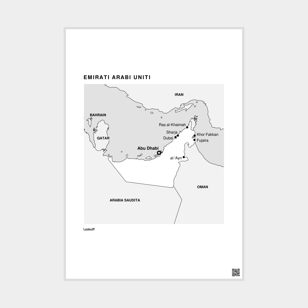 Leskoff United Arab Emirates Map Poster image 1 of 1