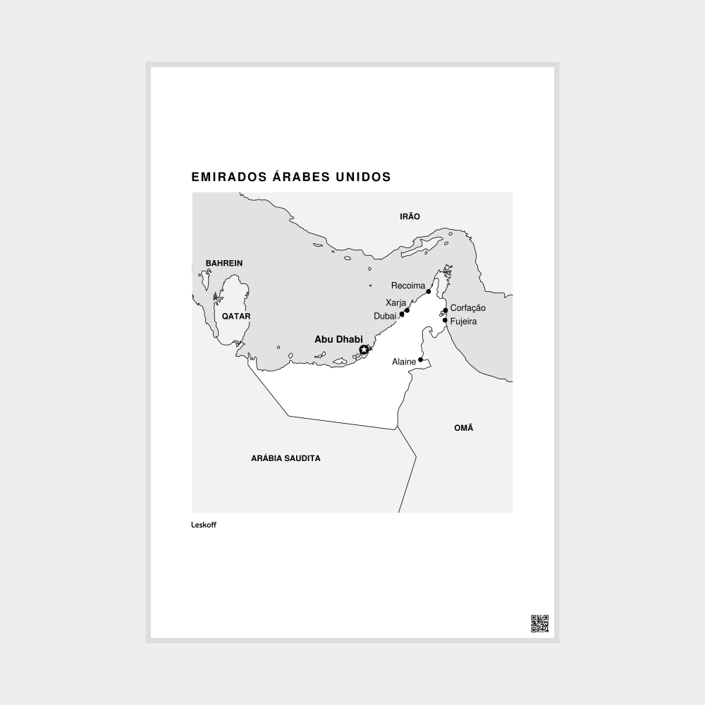 Leskoff United Arab Emirates Map Poster image 1 of 1