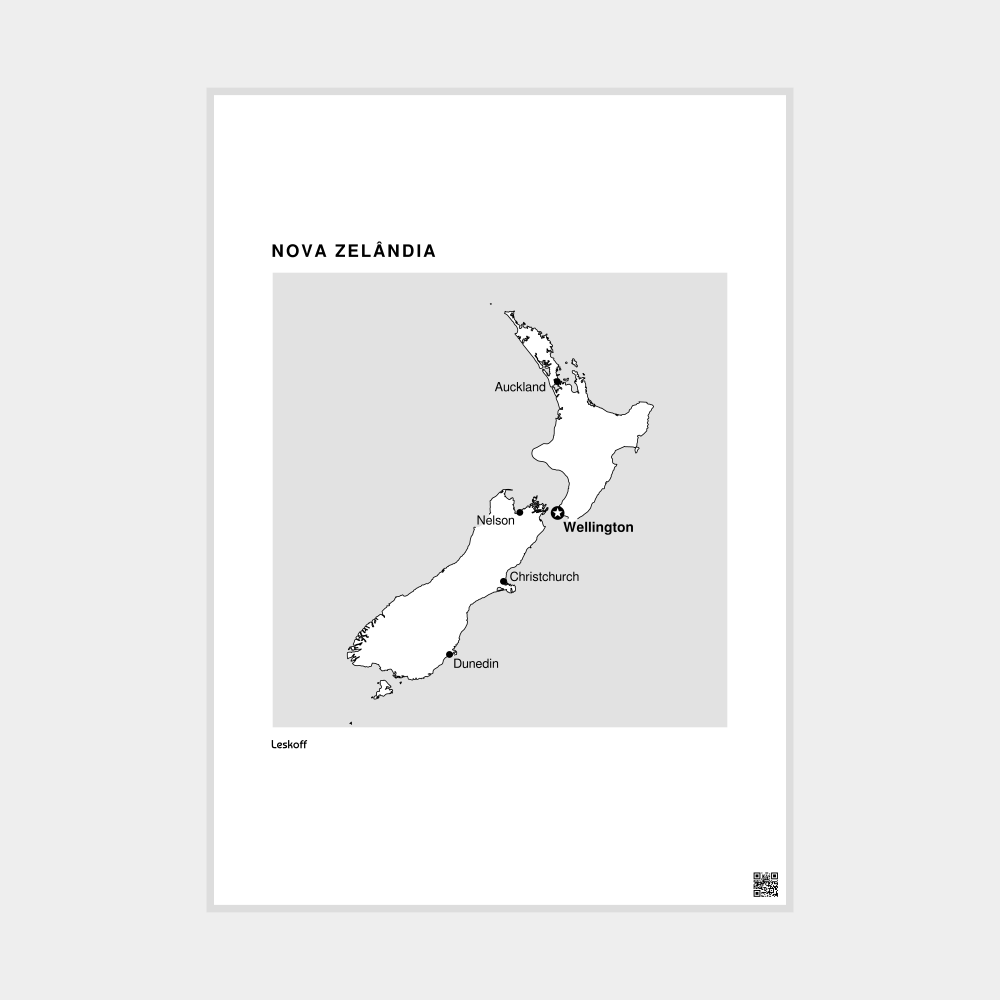 Leskoff New Zealand Map Poster image 1 of 1