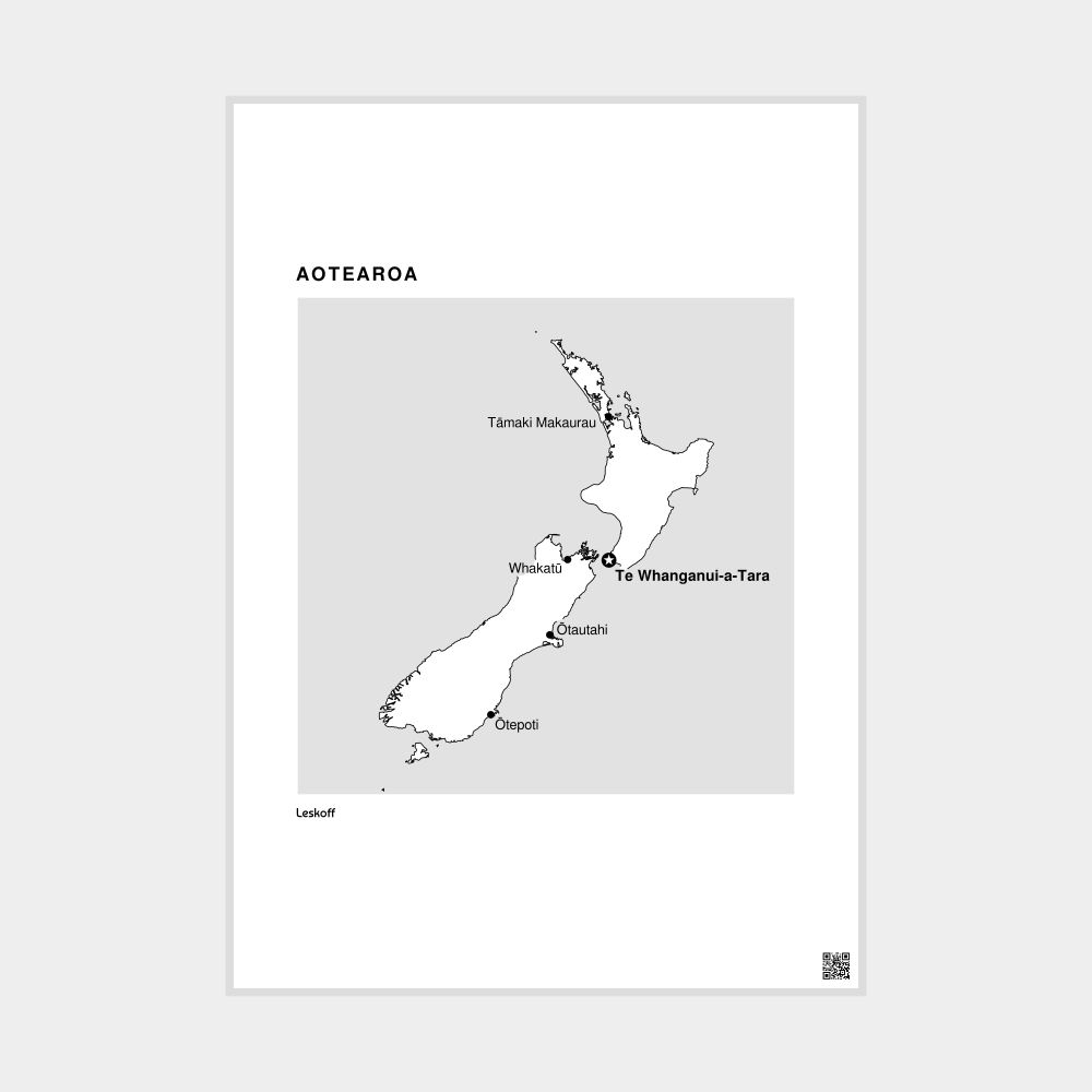 Leskoff New Zealand Map Poster image 1 of 1
