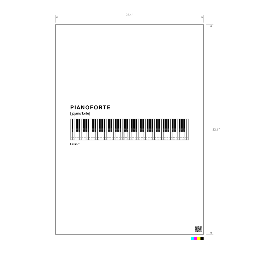 Leskoff Piano Keyboard Poster image 1 of 1