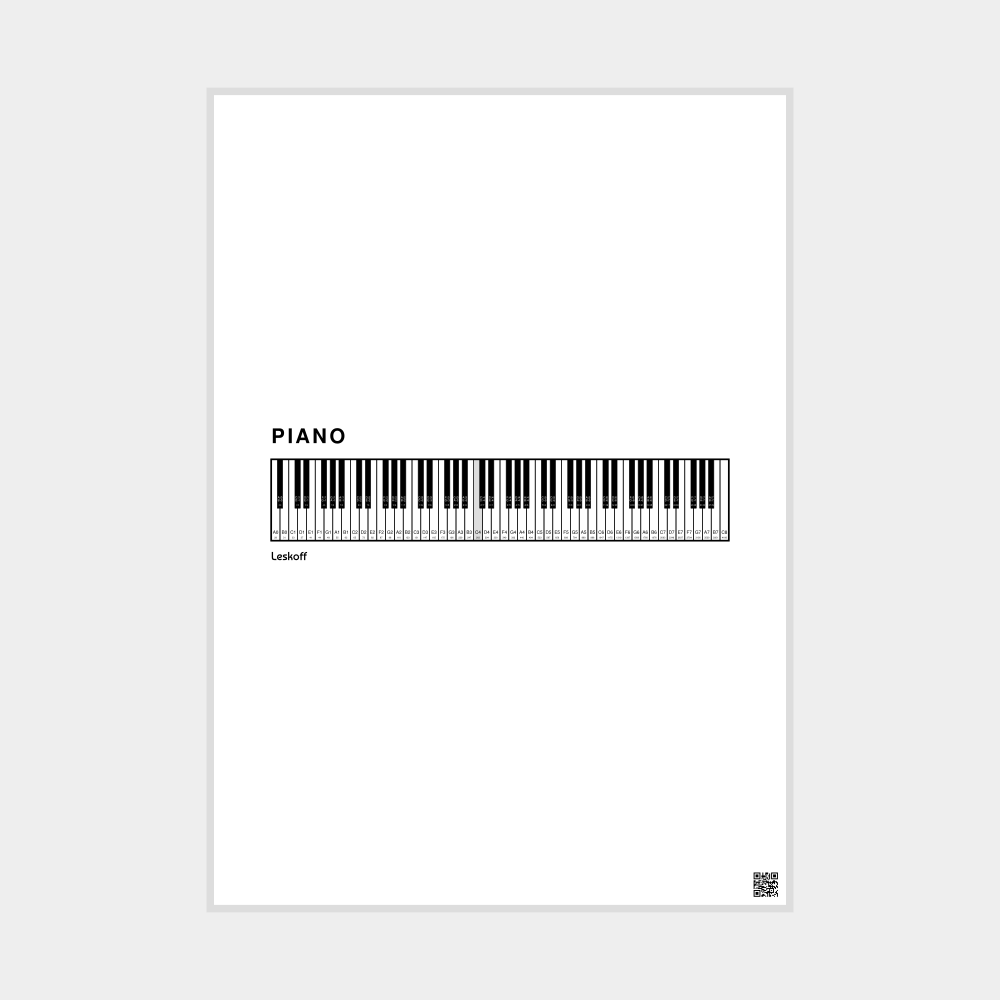 Leskoff Piano Keyboard Poster image 1 of 1