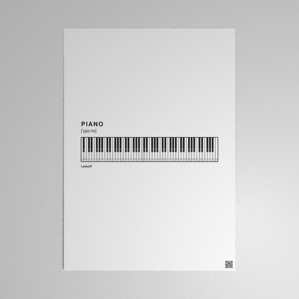 Leskoff Piano Keyboard Poster image 1 of 1