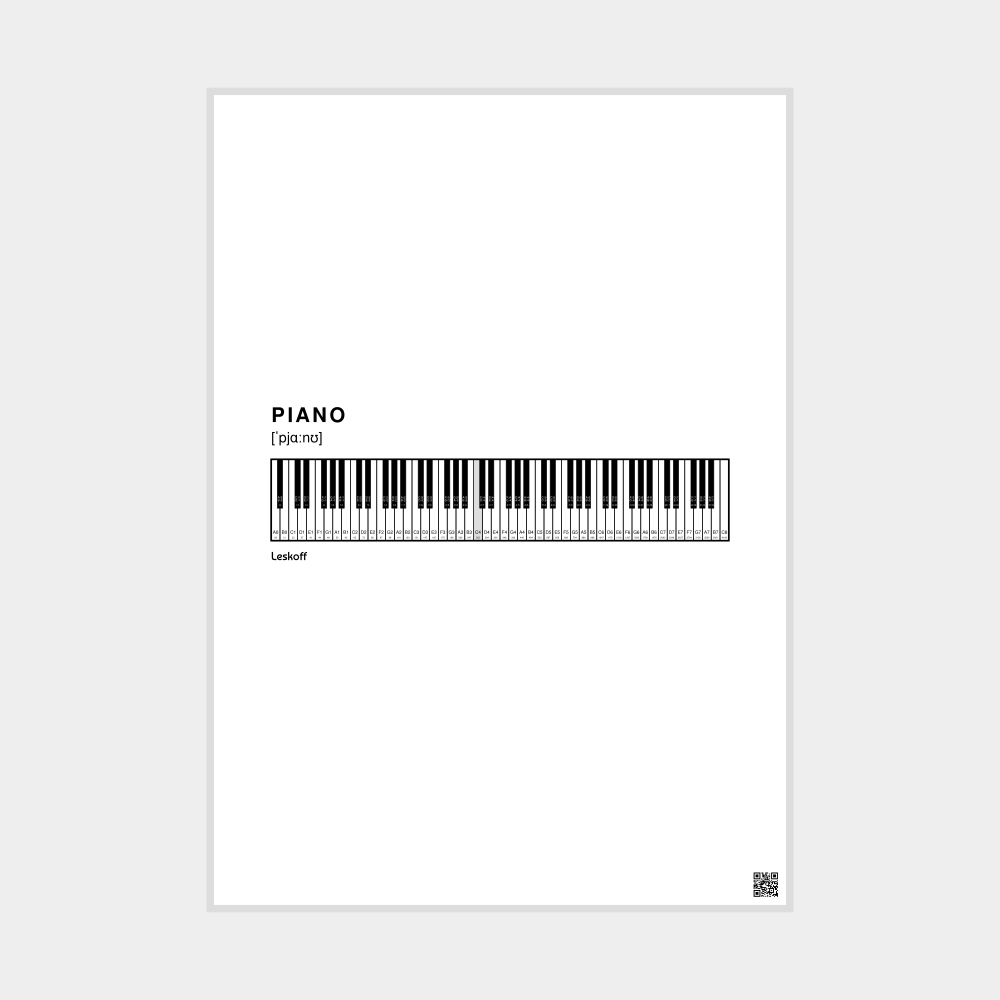 Leskoff Piano Keyboard Poster image 1 of 1