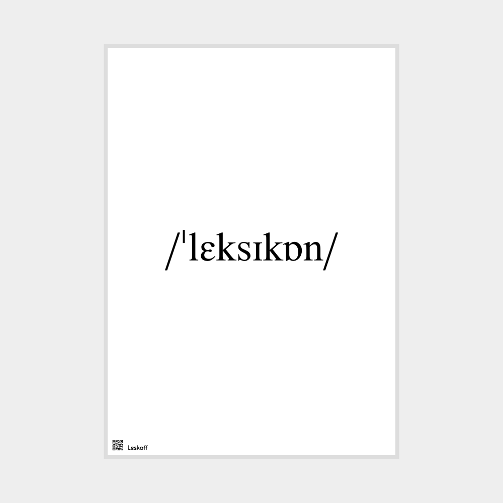 Leskoff lexicon IPA Transcription Poster image 1 of 1