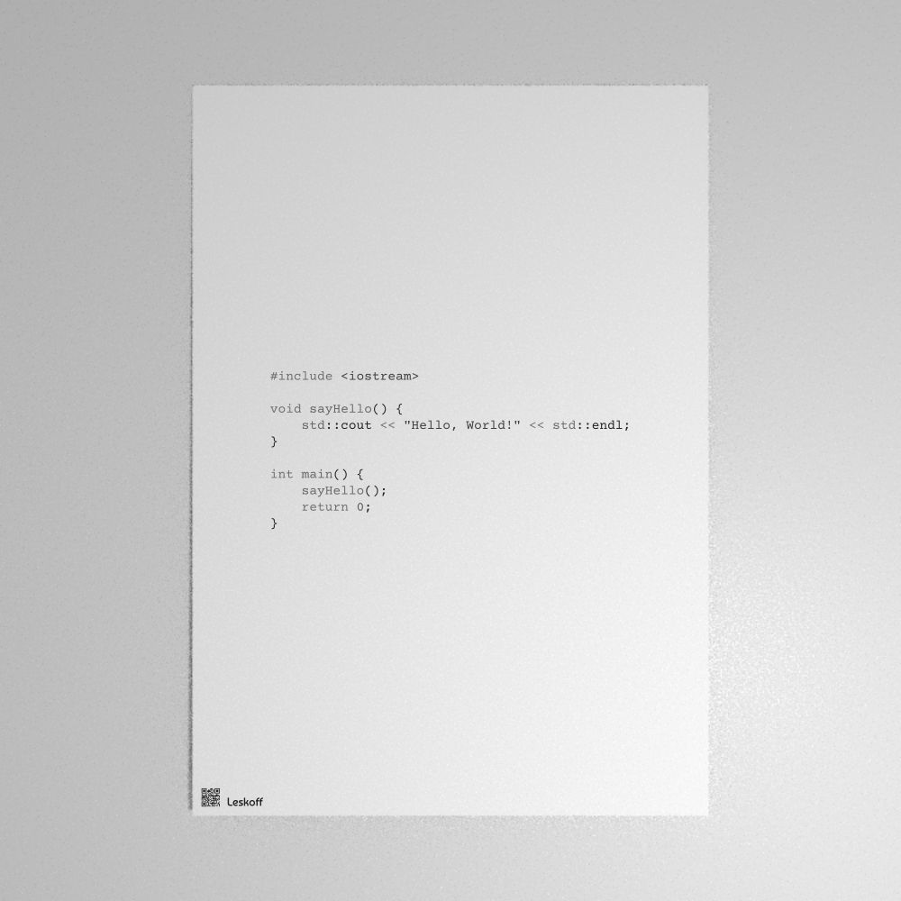 Leskoff "Hello, World!" Code Snippet Poster image 1 of 1