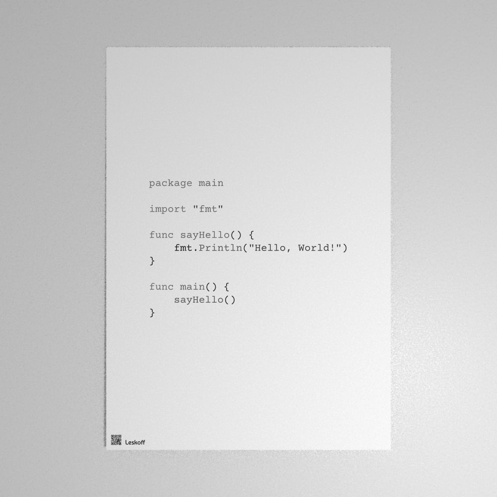 Leskoff "Hello, World!" Code Snippet Poster image 1 of 1