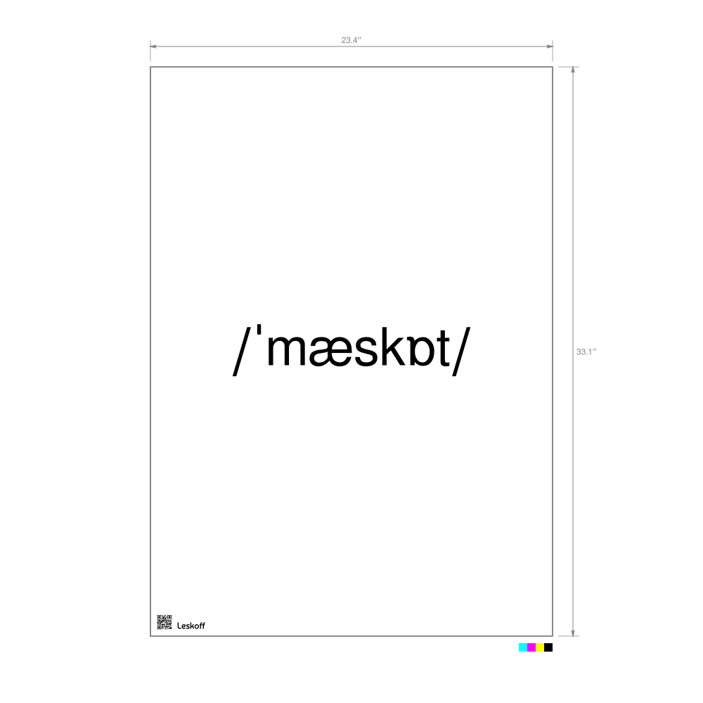 Leskoff mascot IPA Transcription Poster image 1 of 1