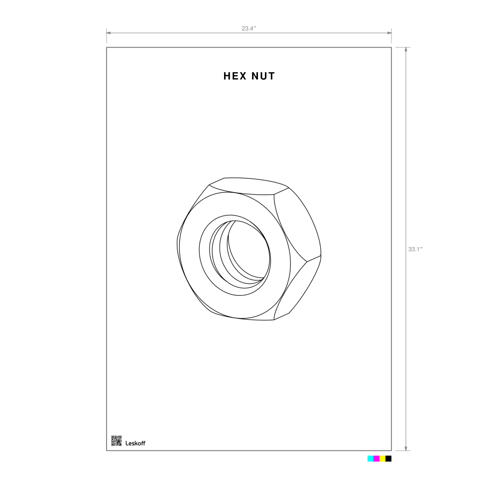 Leskoff Hex Nut Poster image 1 of 1