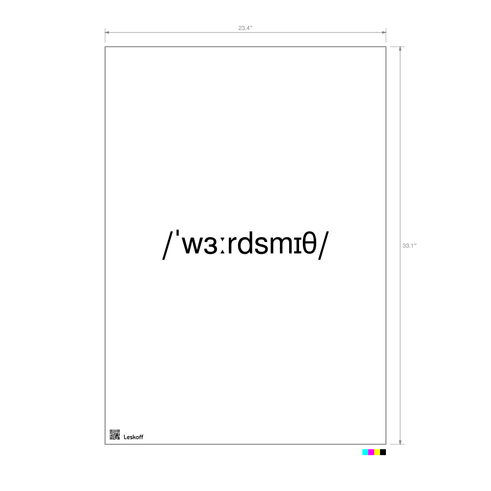 Leskoff wordsmith IPA Transcription Poster image 1 of 1