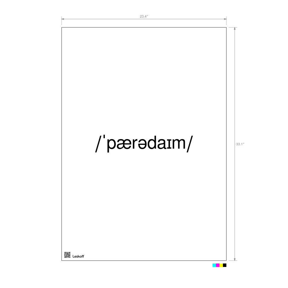 Leskoff paradigm IPA Transcription Poster image 1 of 1
