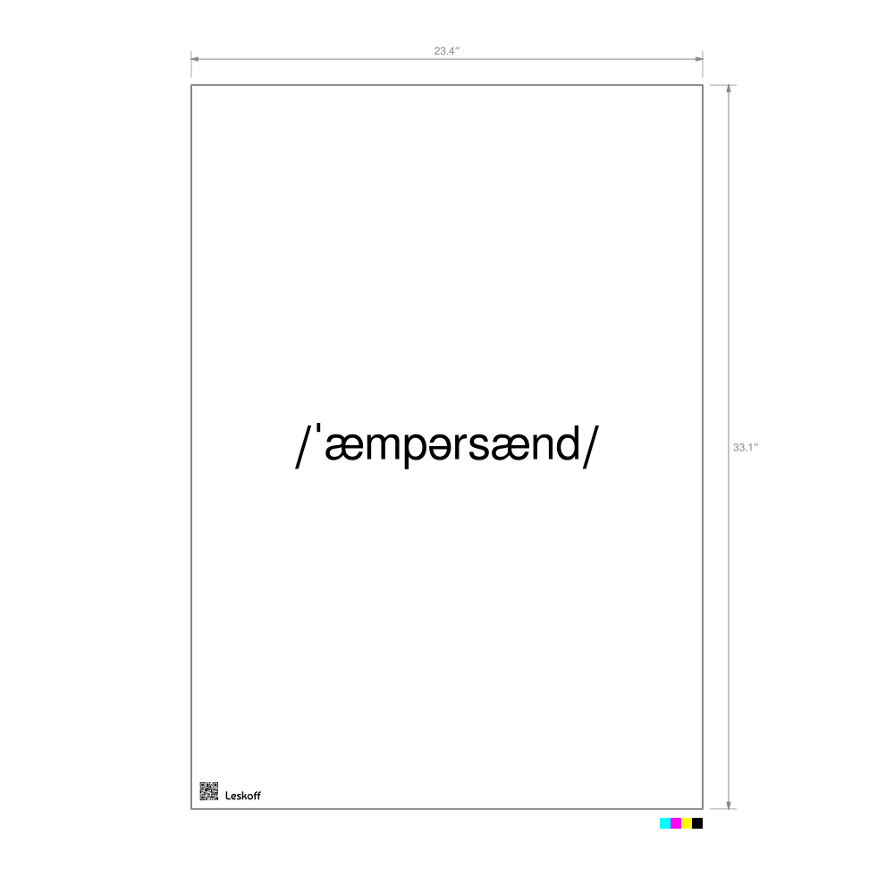 Leskoff ampersand IPA Transcription Poster image 1 of 1