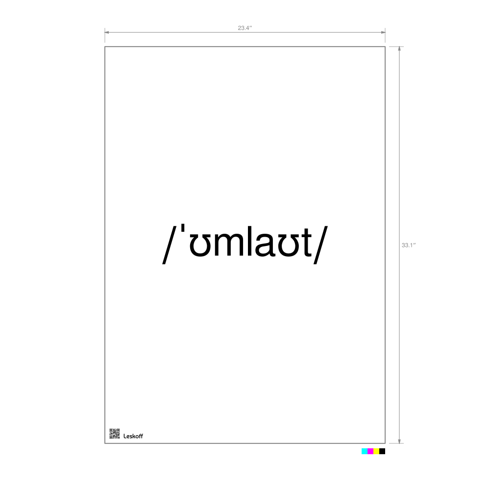 Leskoff umlaut IPA Transcription Poster image 1 of 1