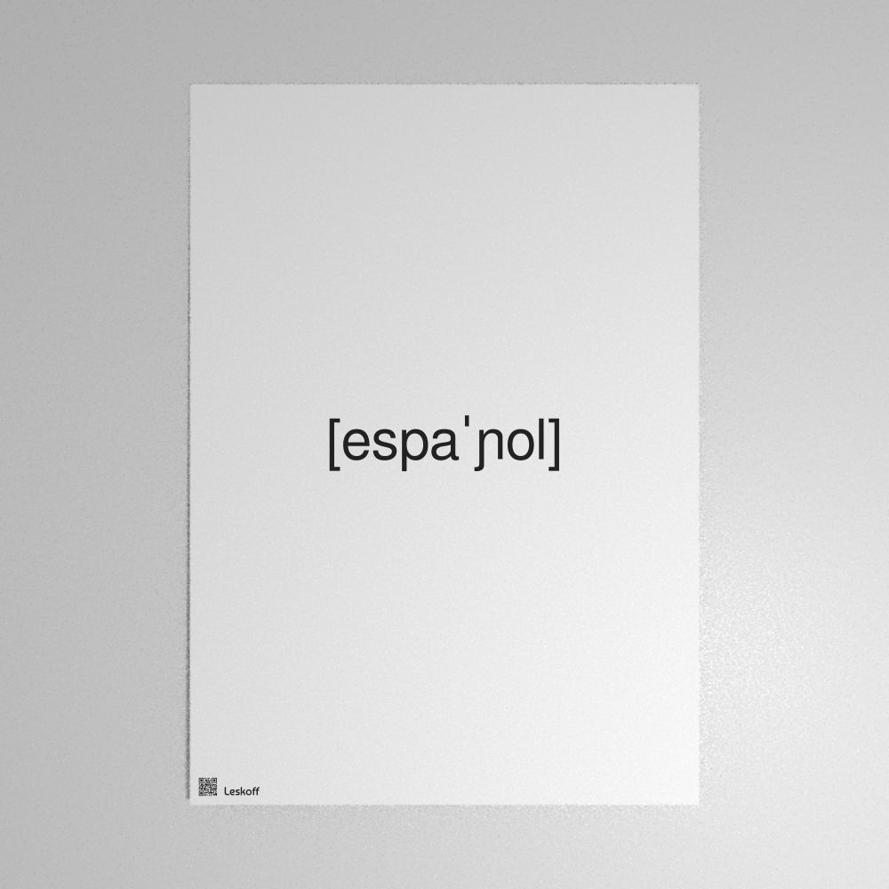 Leskoff español IPA Transcription Poster image 1 of 1