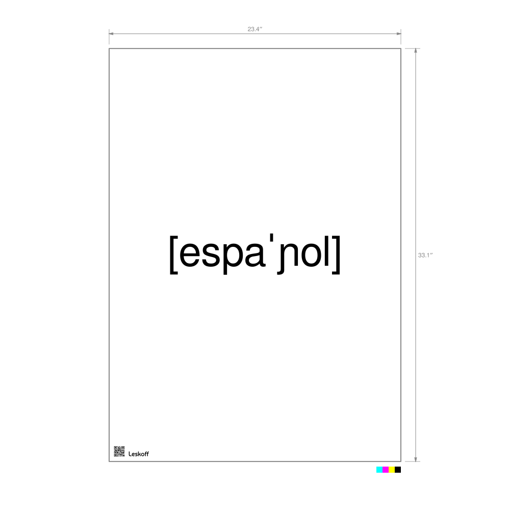 Leskoff español IPA Transcription Poster image 1 of 1