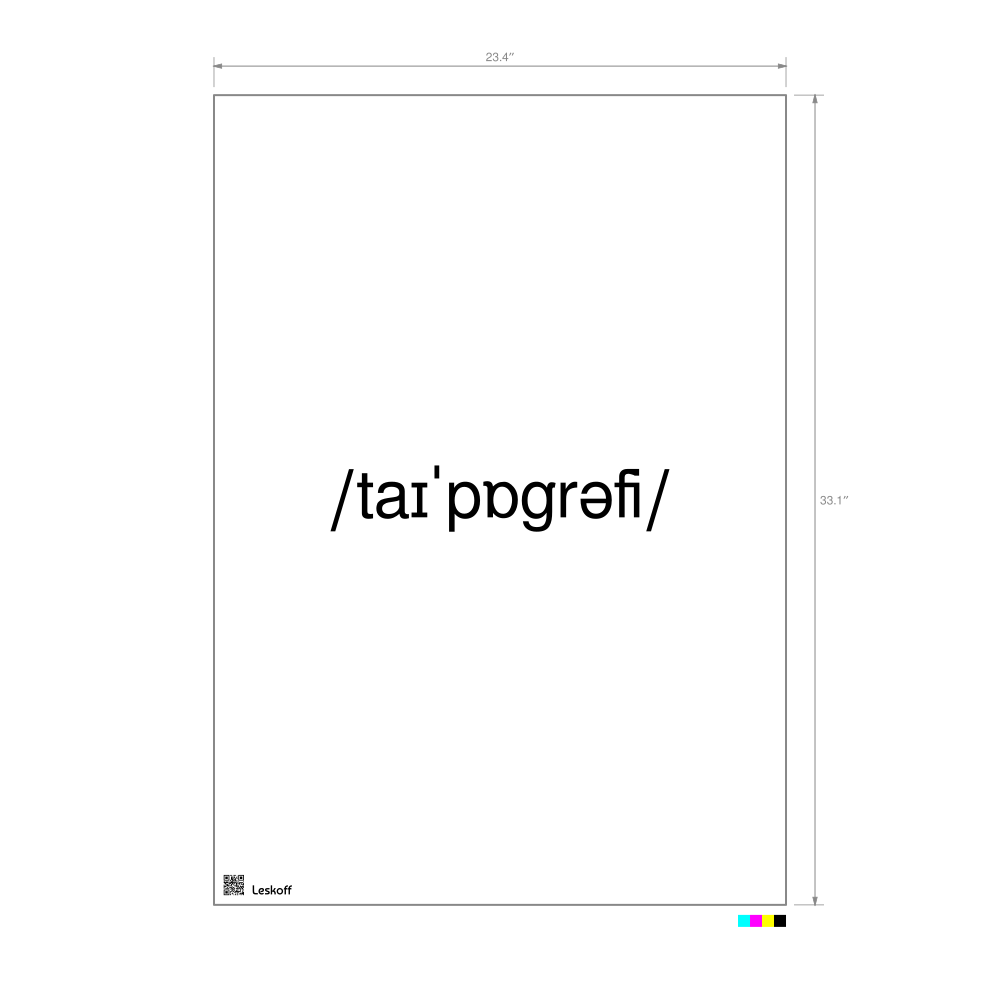 Leskoff typography IPA Transcription Poster image 1 of 1