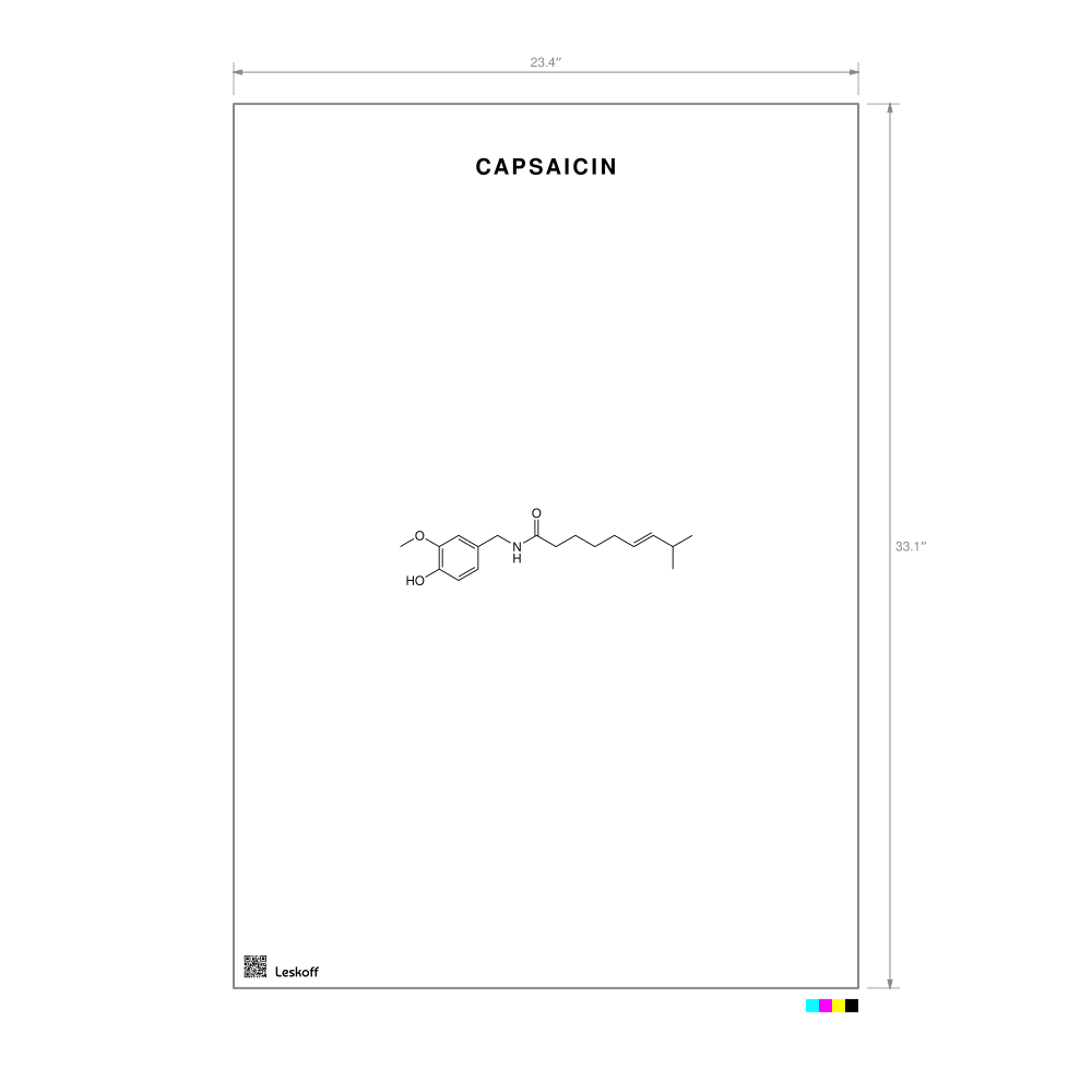 Leskoff Capsaicin Molecule Poster image 1 of 1
