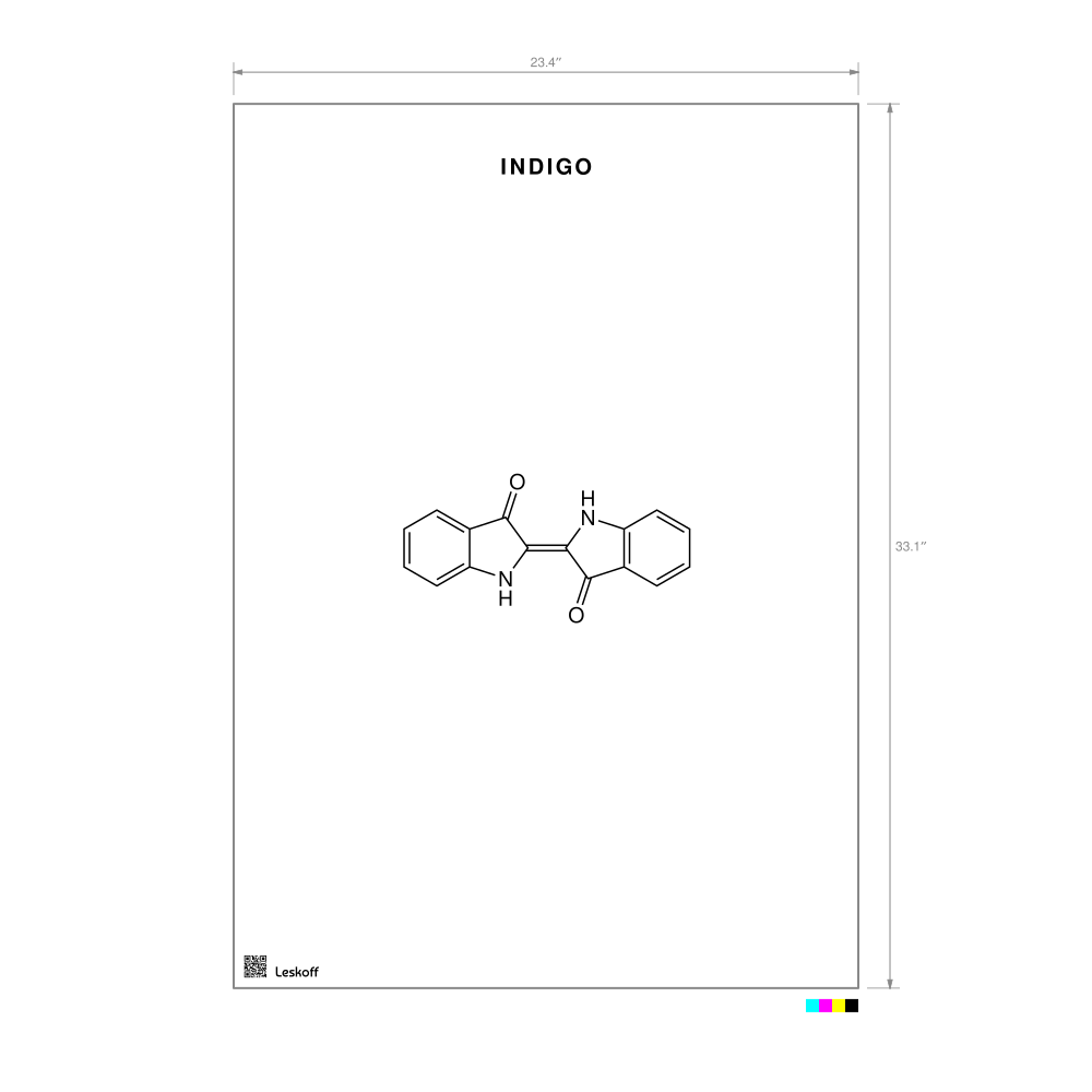 Leskoff Indigo Molecule Poster image 1 of 1