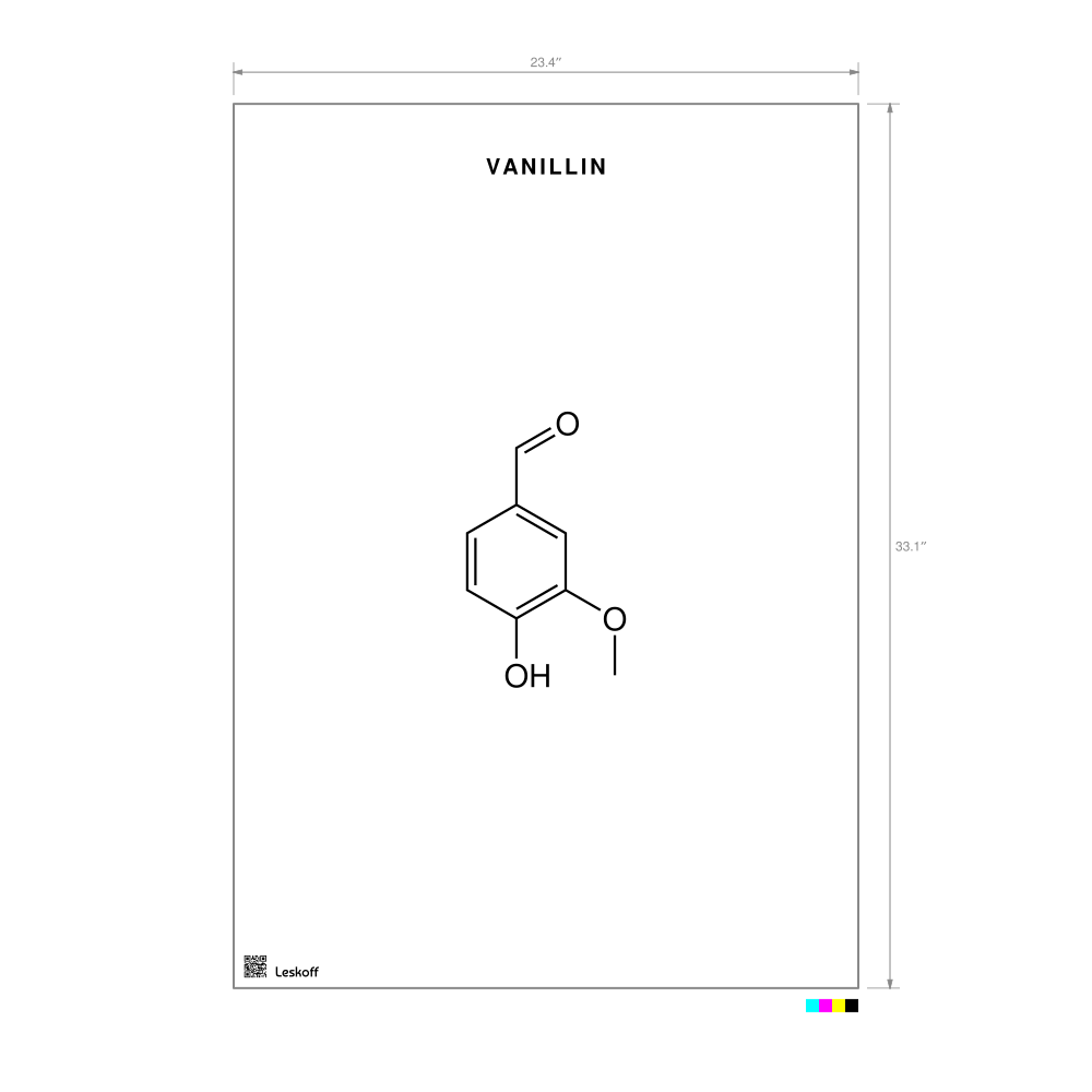 Leskoff Vanillin Molecule Poster image 1 of 1