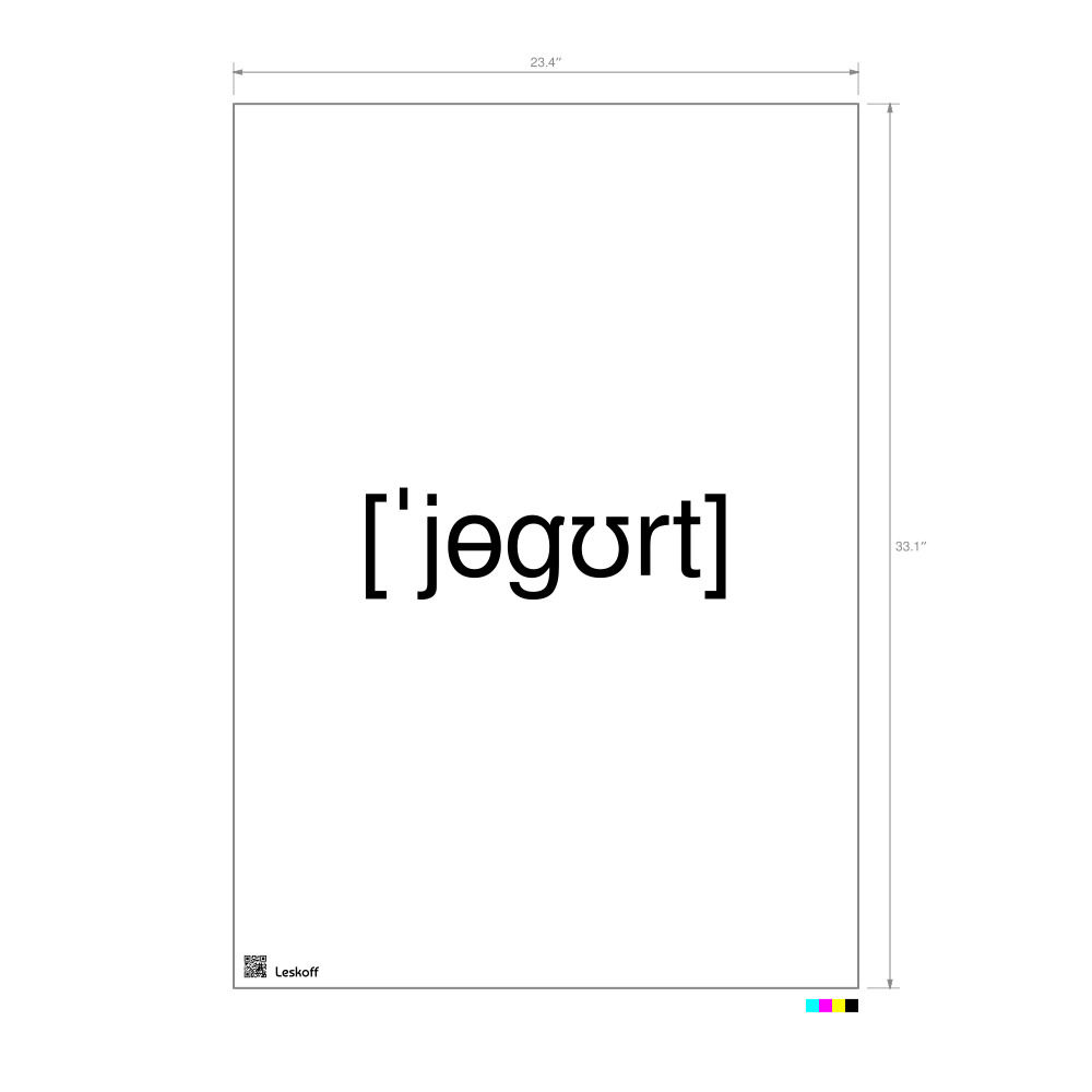 Leskoff йогурт IPA Transcription Poster image 1 of 1
