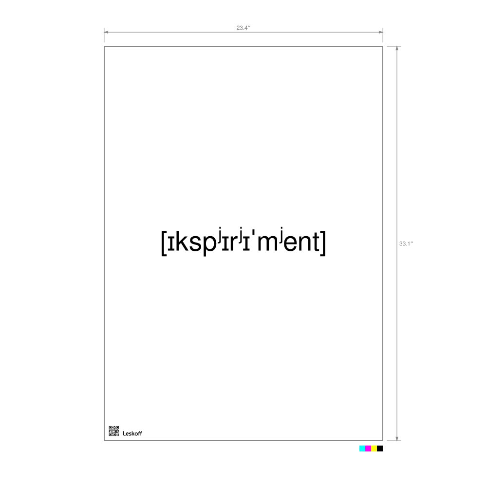 Leskoff эксперимент IPA Transcription Poster image 1 of 1