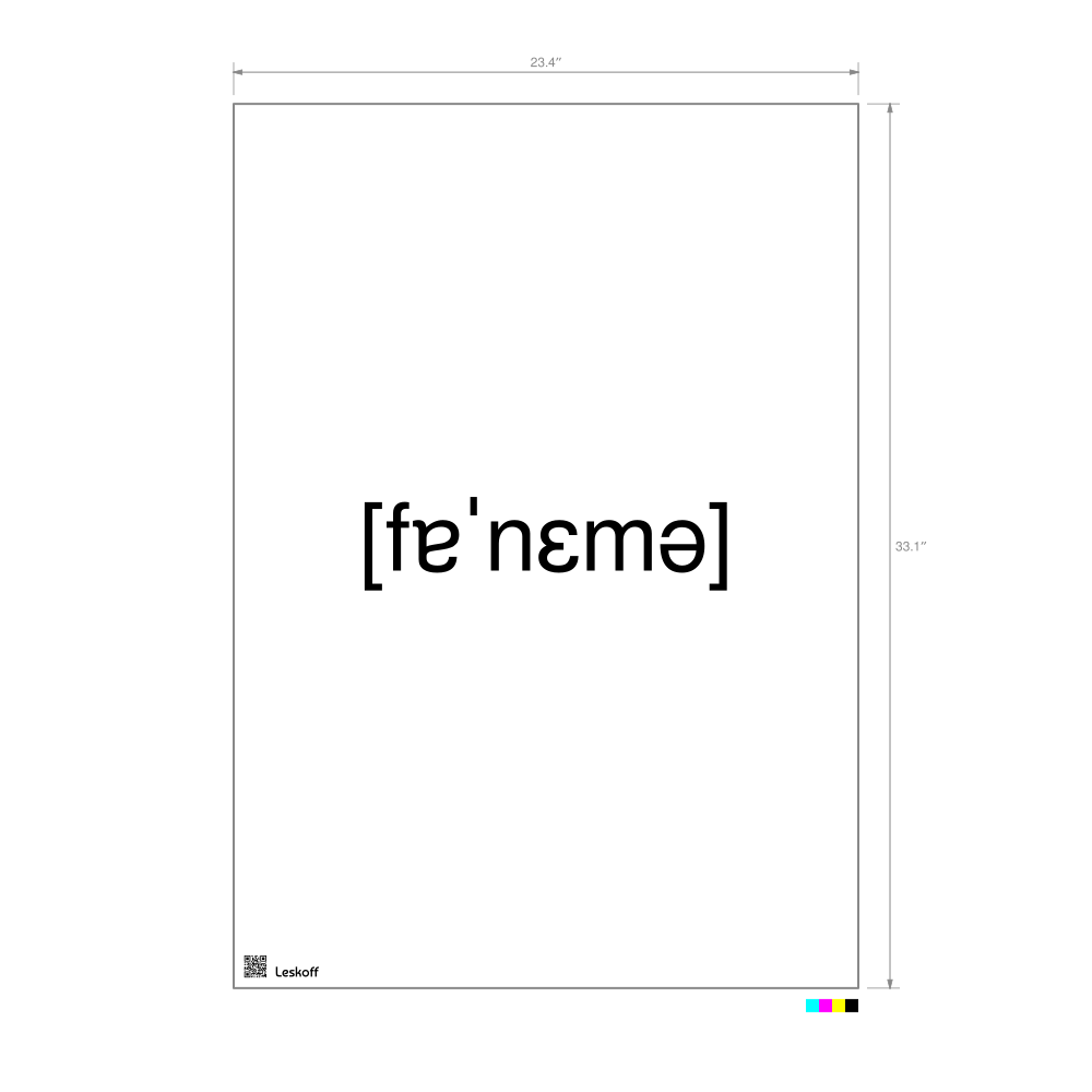 Leskoff фонема IPA Transcription Poster image 1 of 1