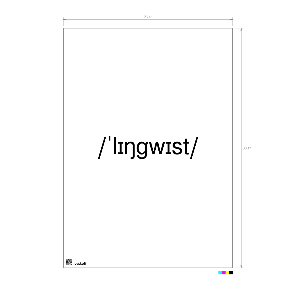Leskoff linguist IPA Transcription Poster image 1 of 1