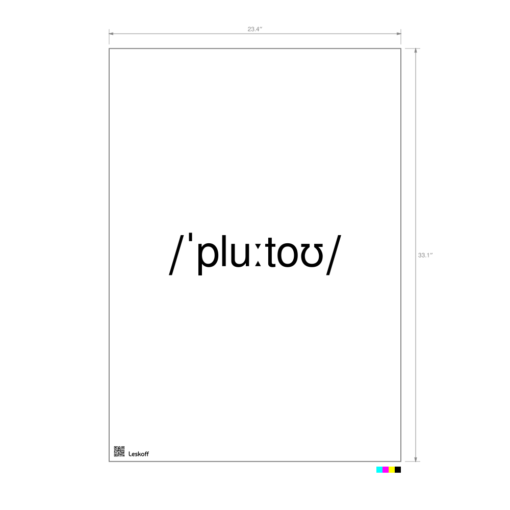 Leskoff Pluto IPA Transcription Poster image 1 of 1