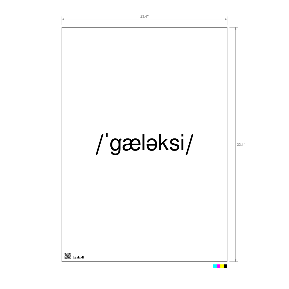Leskoff galaxy IPA Transcription Poster image 1 of 1