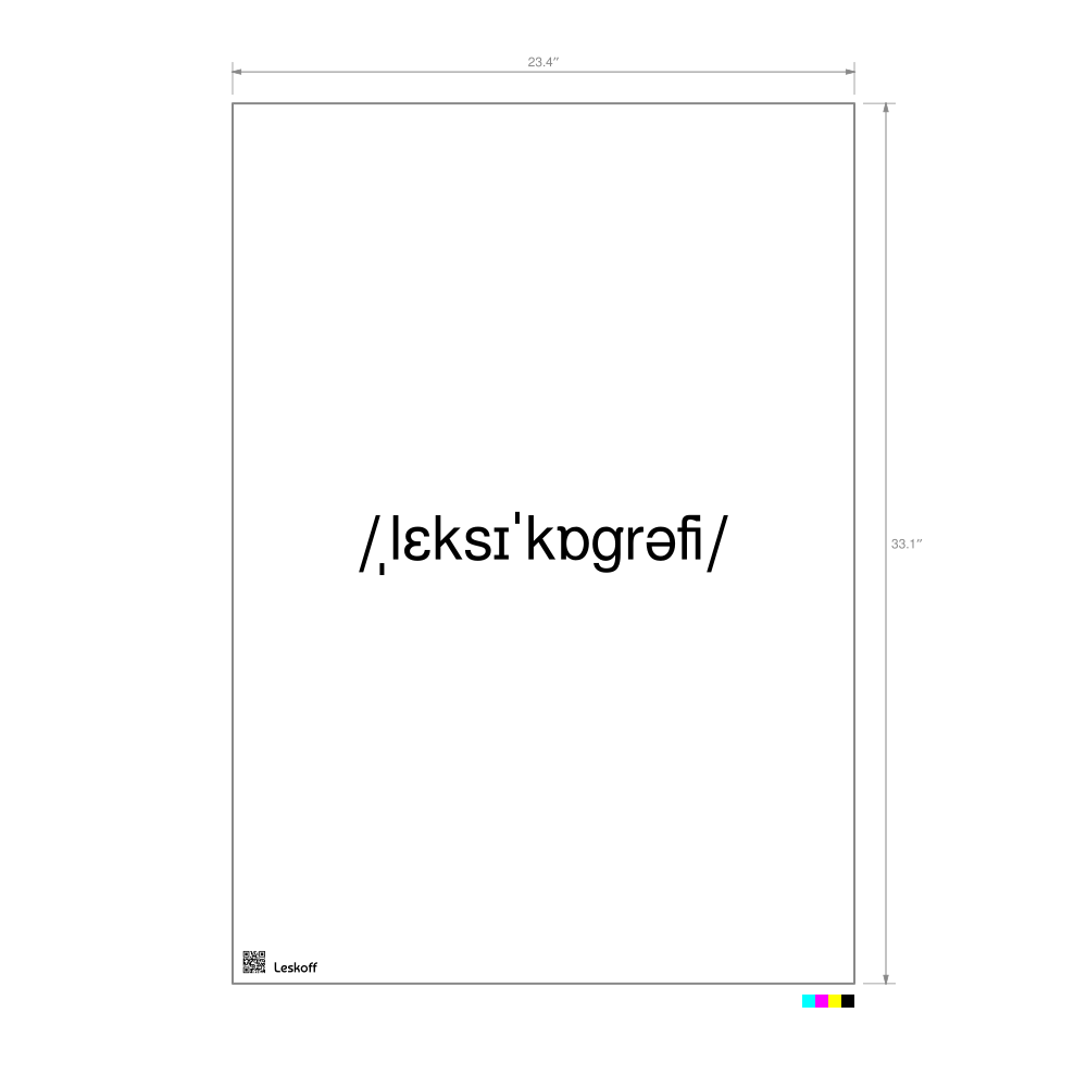 Leskoff lexicography IPA Transcription Poster image 1 of 1