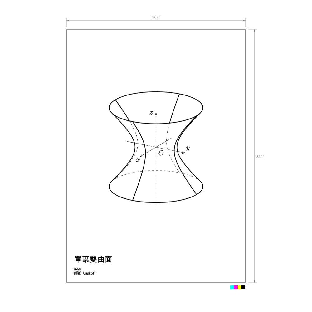 Leskoff Hyperboloid of One Sheet Poster image 1 of 1
