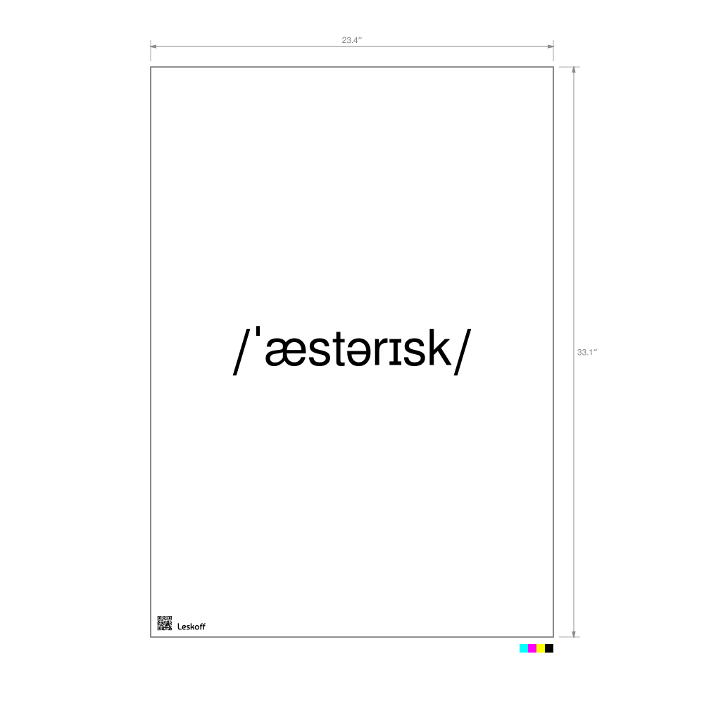 Leskoff asterisk IPA Transcription Poster image 1 of 1