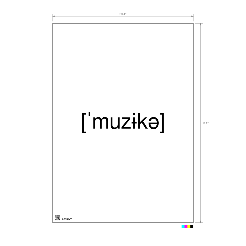 Leskoff музыка IPA Transcription Poster image 1 of 1
