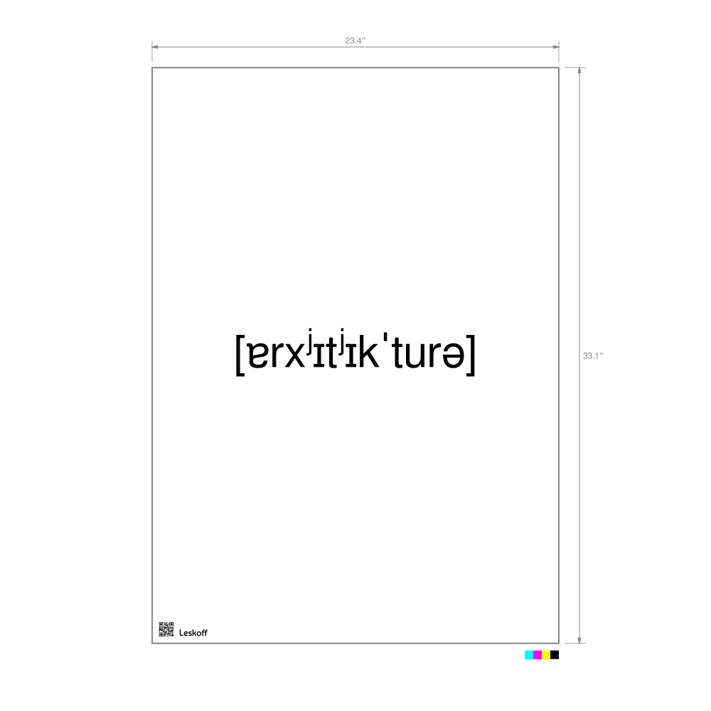 Leskoff архитектура IPA Transcription Poster image 1 of 1