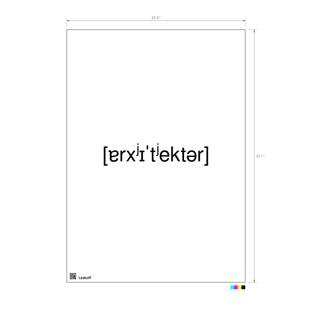 Leskoff архитектор IPA Transcription Poster image 1 of 1