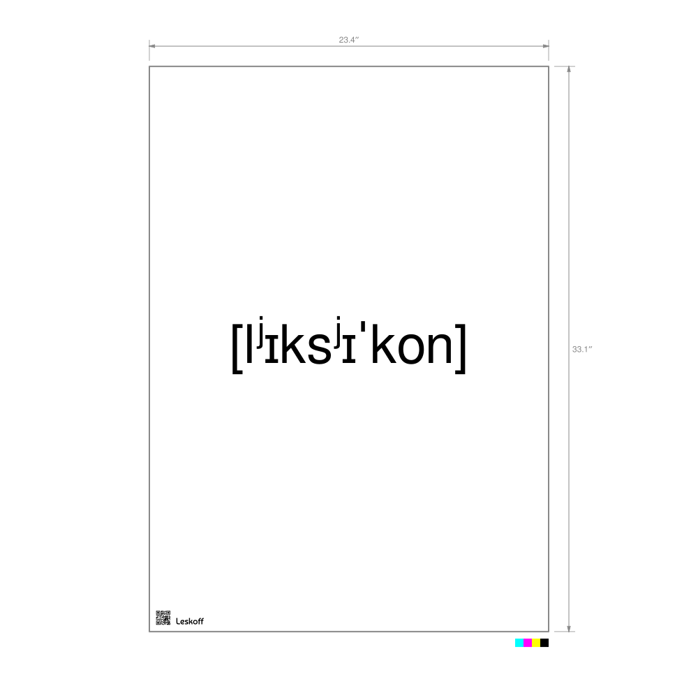 Leskoff лексикон IPA Transcription Poster image 1 of 1