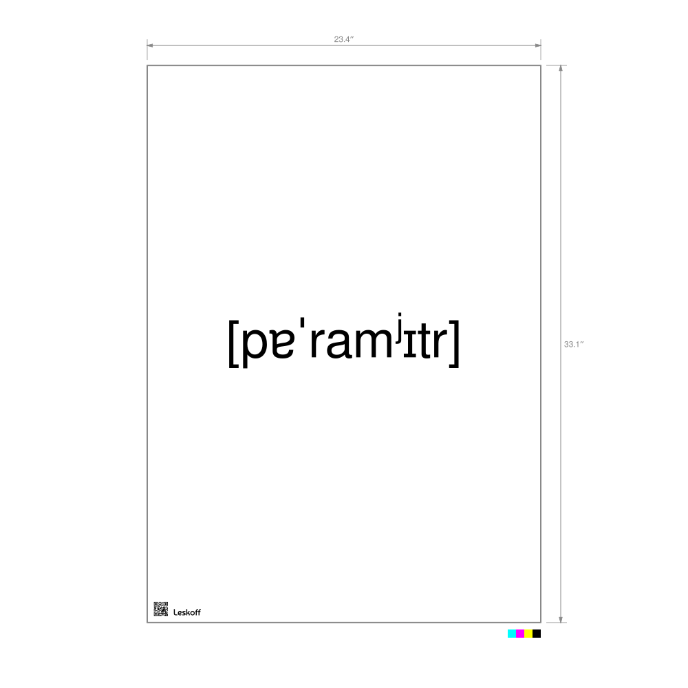 Leskoff параметр IPA Transcription Poster image 1 of 1