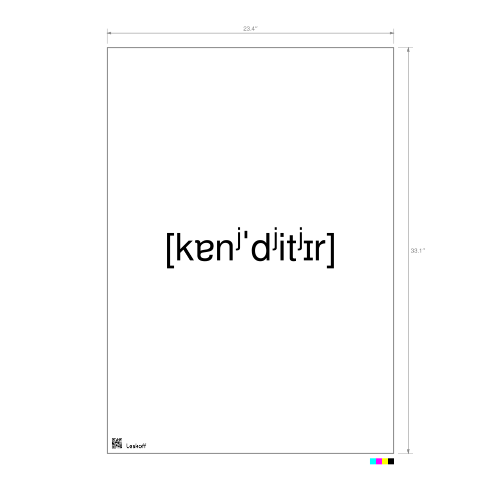 Leskoff кондитер IPA Transcription Poster image 1 of 1