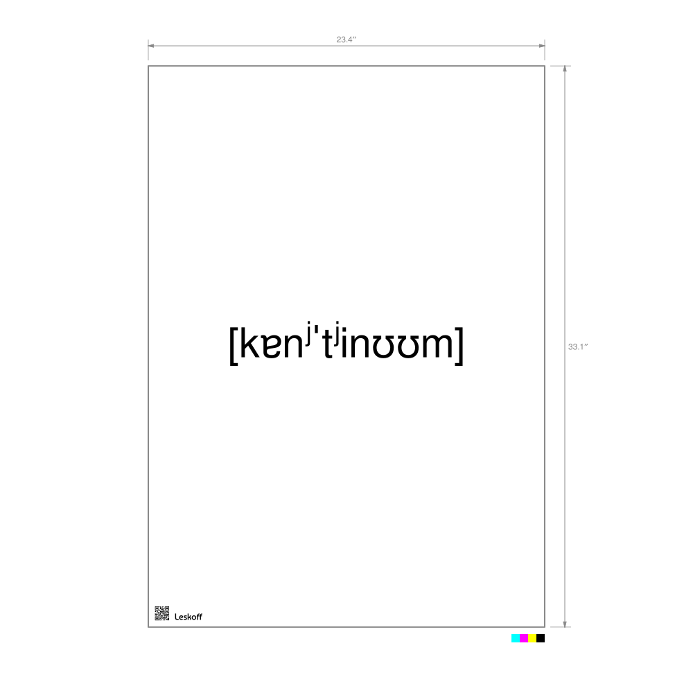 Leskoff континуум IPA Transcription Poster image 1 of 1