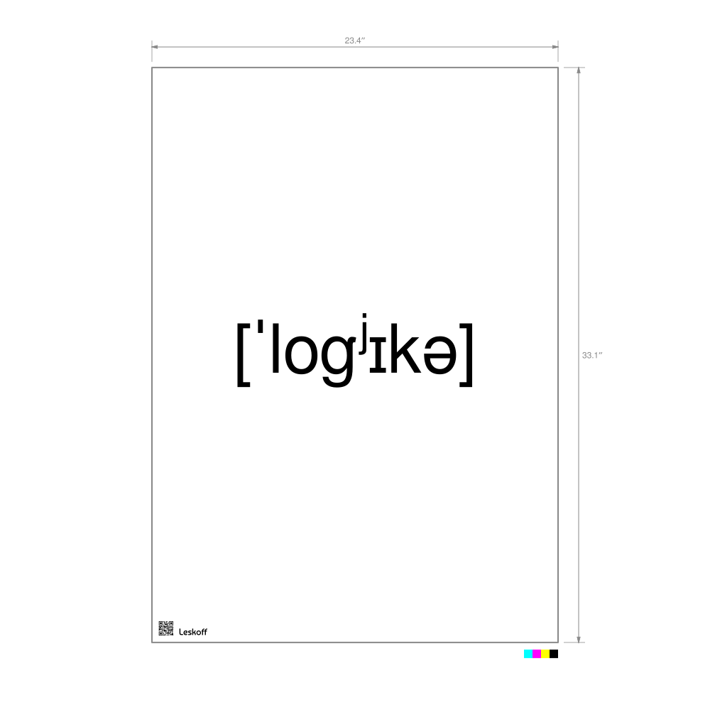 Leskoff логика IPA Transcription Poster image 1 of 1