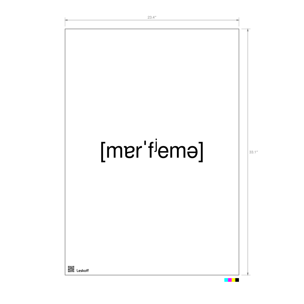 Leskoff морфема IPA Transcription Poster image 1 of 1