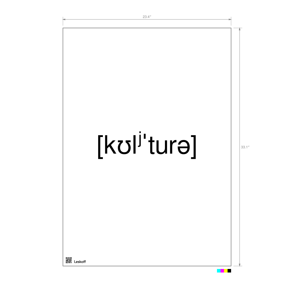 Leskoff культура IPA Transcription Poster image 1 of 1